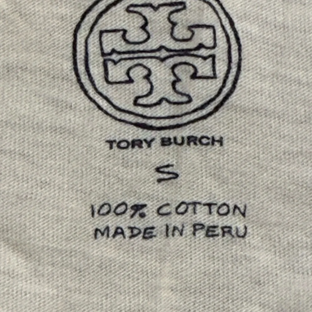 Tory Burch Patterned Blue and White Women's Top Size Small
